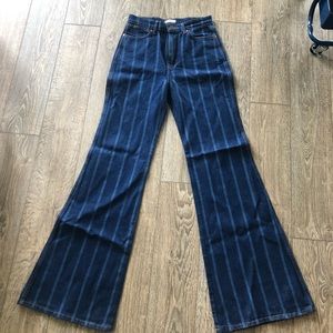 Wrangler Wanderer Striped Flare Trousers